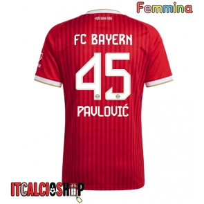 Bayern Munich Aleksandar Pavlovic #45 Prima Maglia Femmina 2026-27 Manica Corta